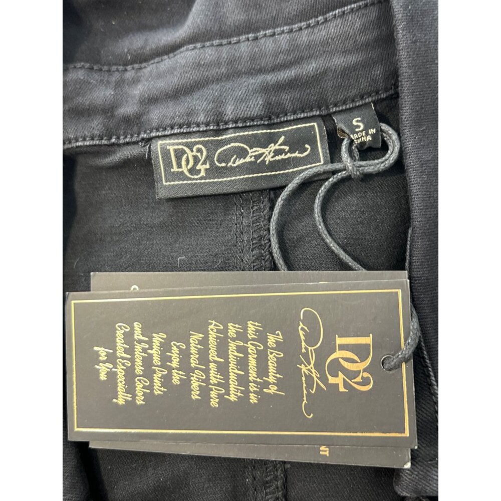 DG2 by Diane Gilman New Classic Stretch Denim City Jacket Size Small Black NEW - Picture 3 of 7